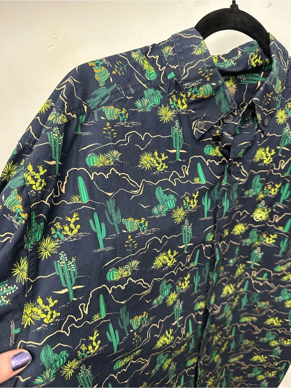 ARIAT MEN'S BECKETT ALL-OVER DESERT PRINT BUTTON-DOWN WESTERN SHIRT XL